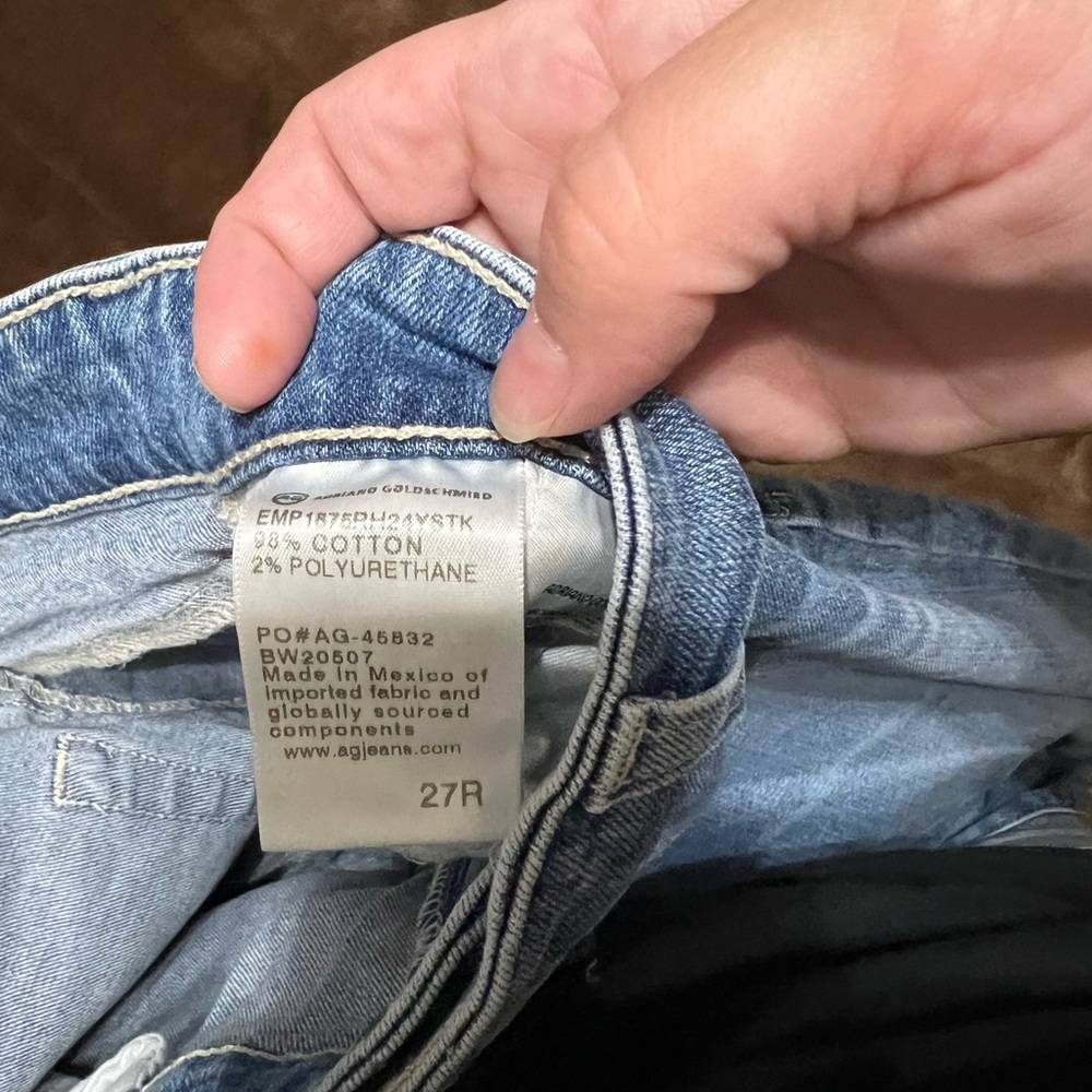 Ag Adriano Goldschmied Light Blue Straight-Leg Jeans - Picture 4 of 6